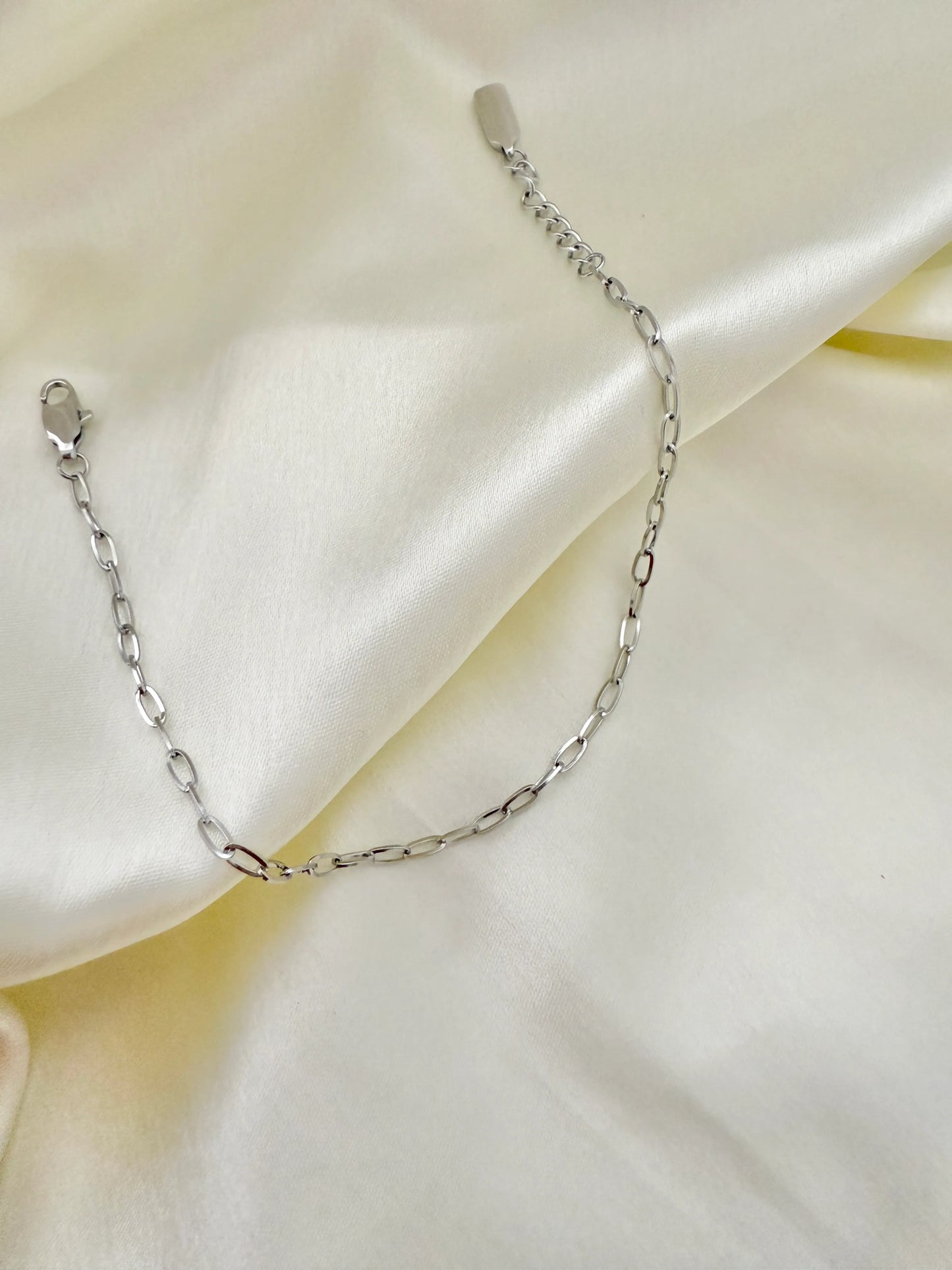 Silver Paperclip Fluid Bracelet - Pret