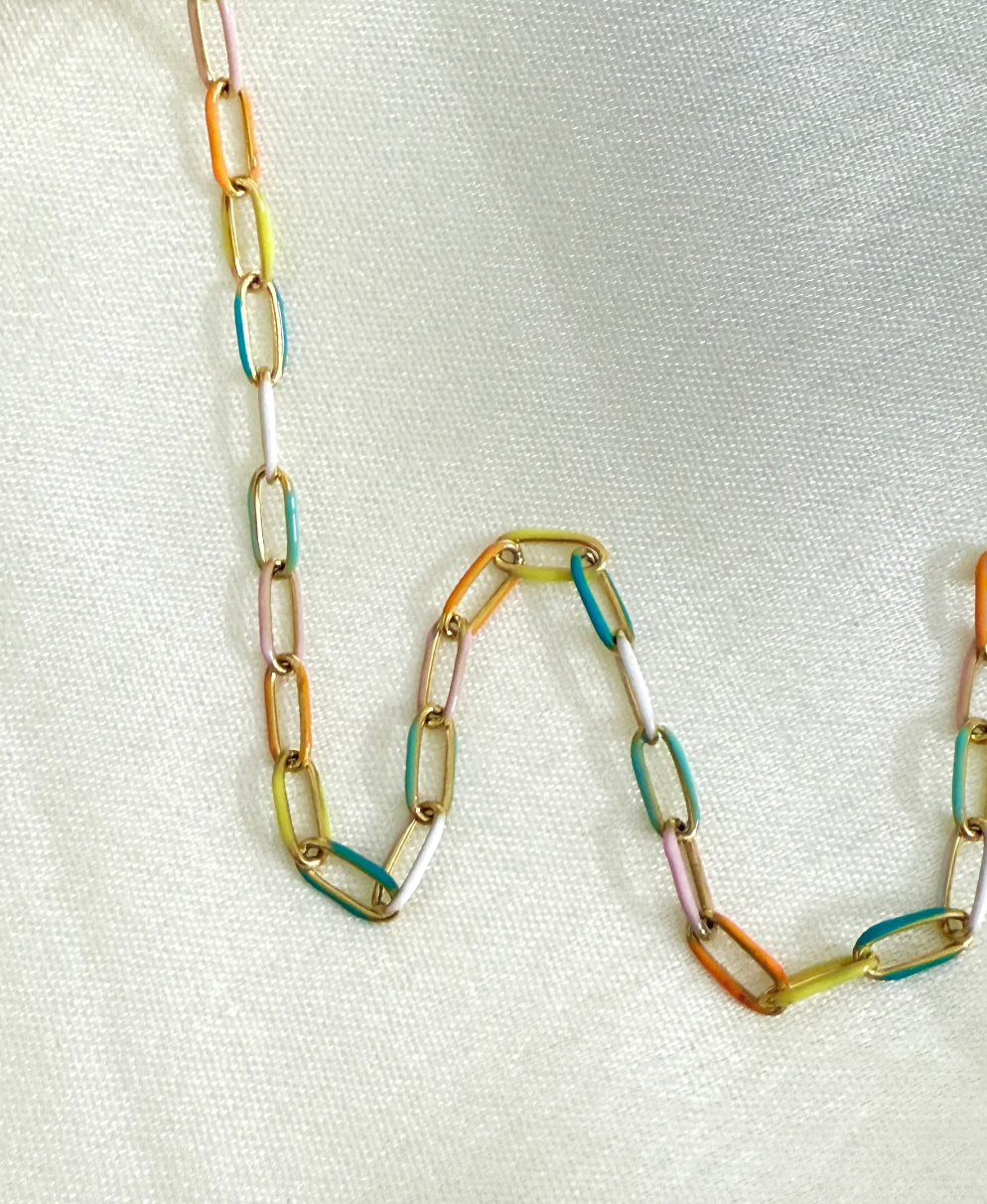Enamelled Paper-clip bracelet (Customisable)