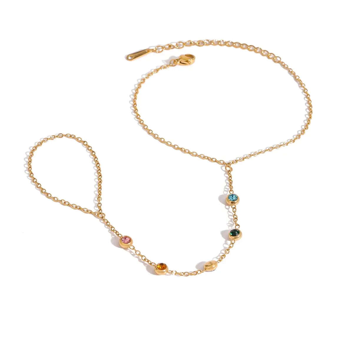 Kely Rainbow Chain Bracelet & Ring