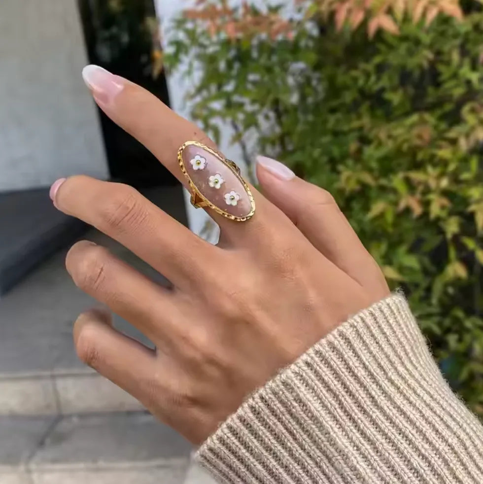 Trio Floating Floral ring