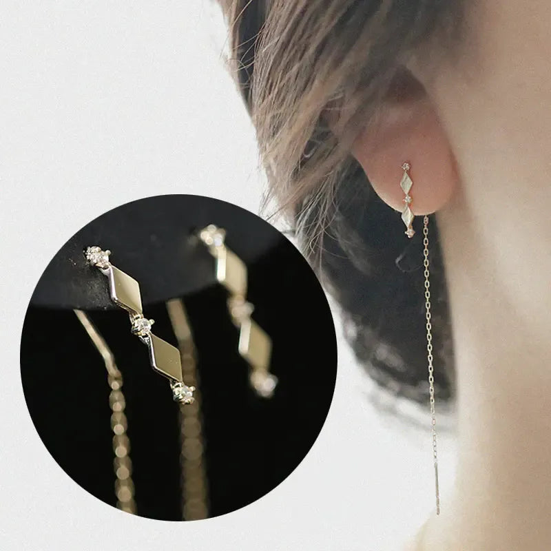 Helly Thread Earrings in 925 Silver