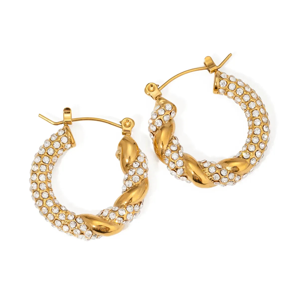 Swirley Bling Hoops