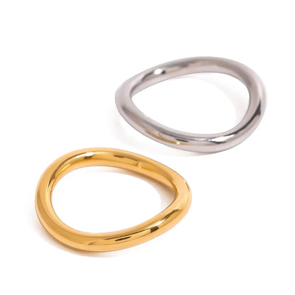 Reto Dual Colour Wavy Rings