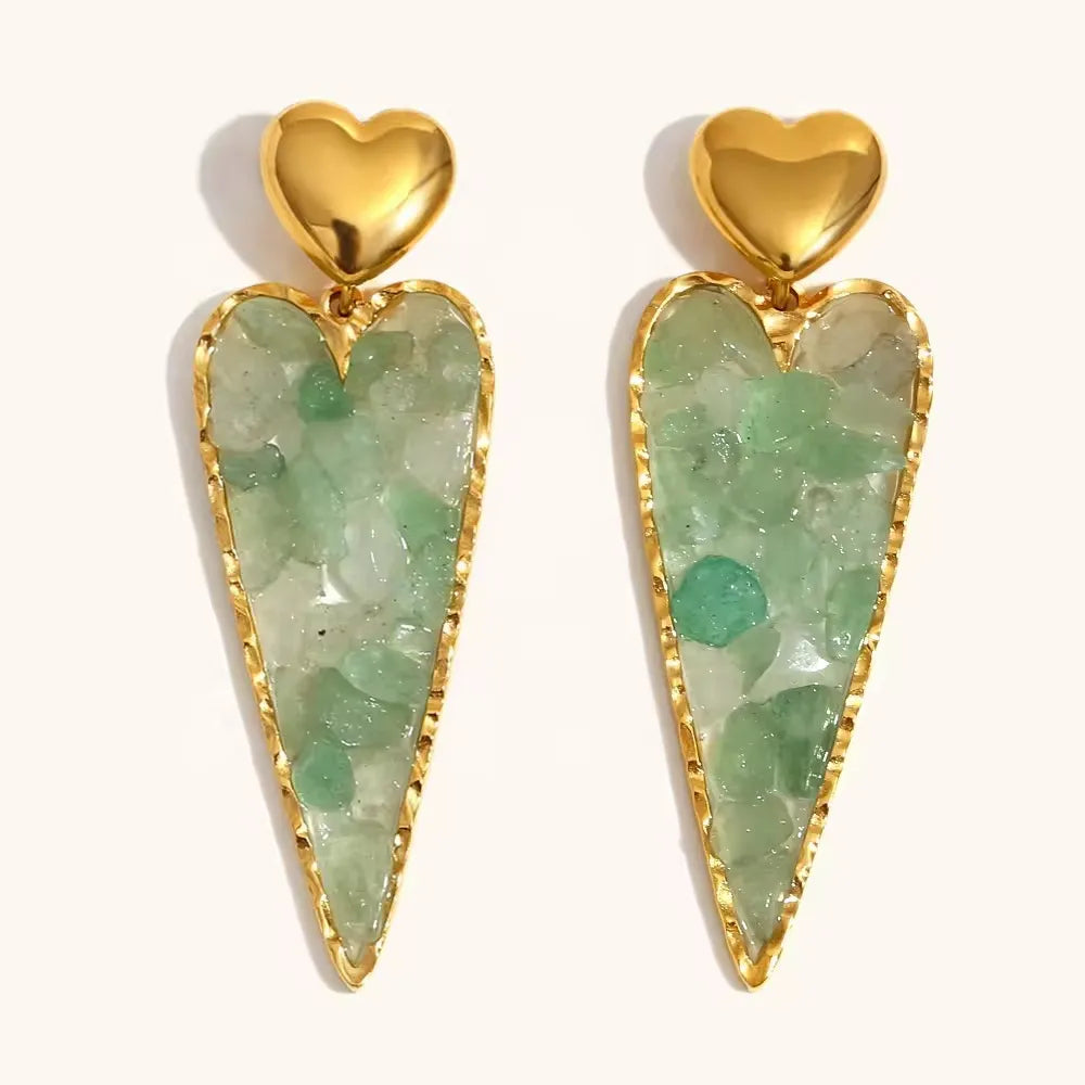 Earthy Heart Earrings