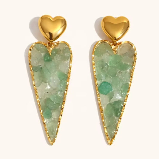 Earthy Heart Earrings
