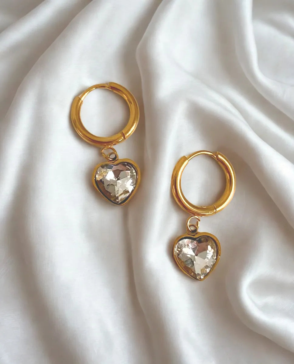 Tinsel Heart Earrings