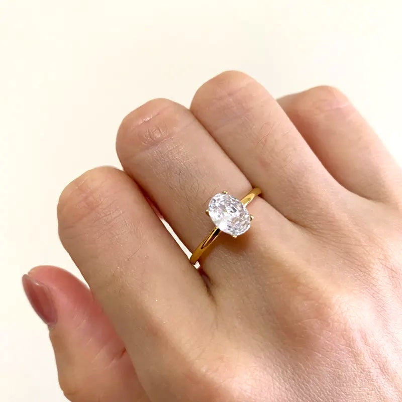 Oval Solitaire Ring