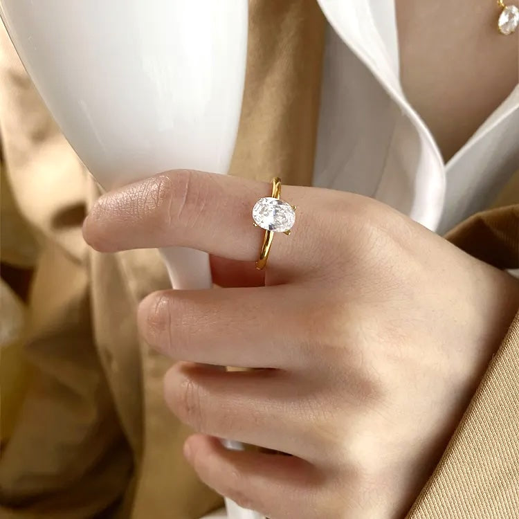 Oval Solitaire Ring