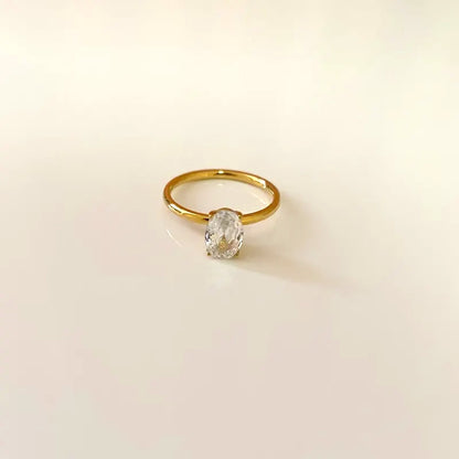 Oval Solitaire Ring