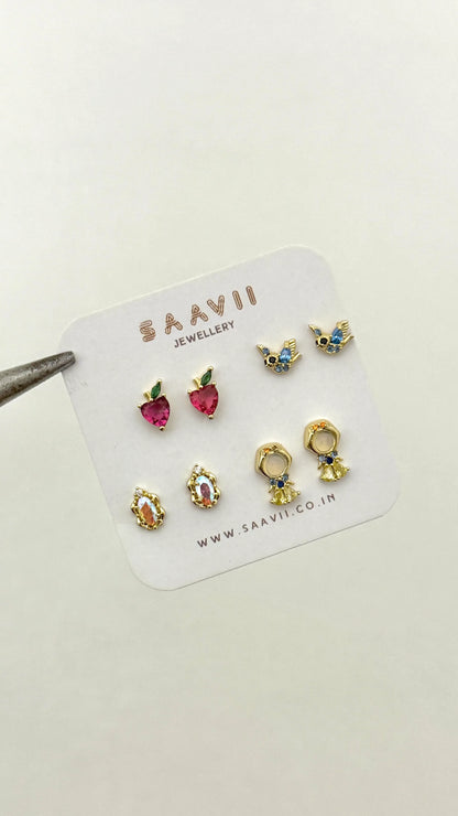 Snow white Piercing Set