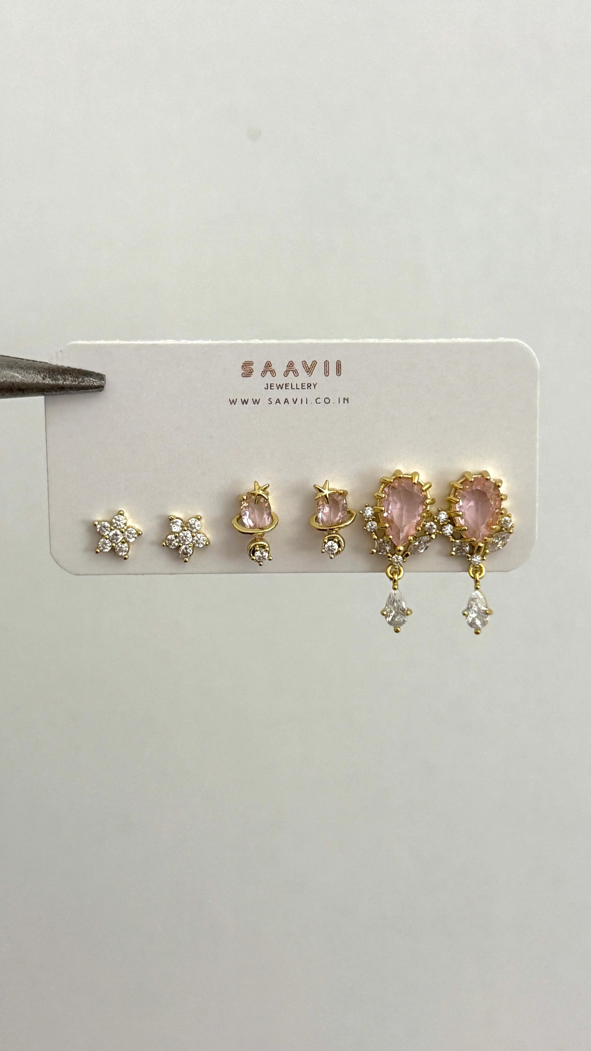 Baby Pink Floral Piercing Set