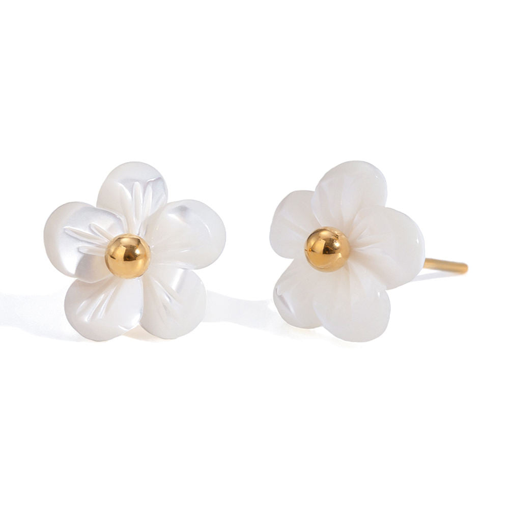 Shell Floral Studs