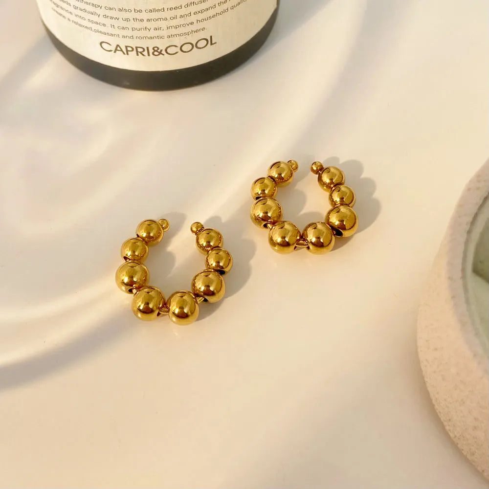 Golden Beads Ear-Cuff (Pair)