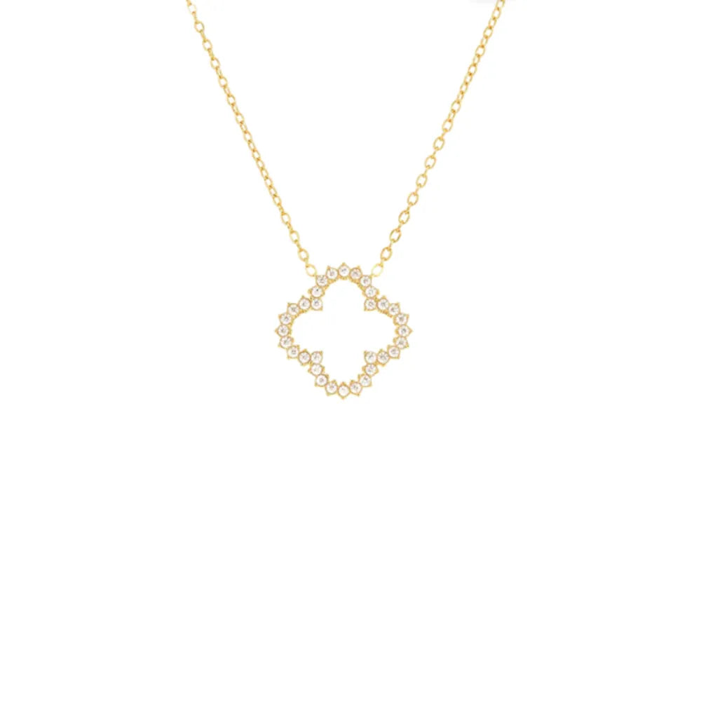 Studded Clover Necklace