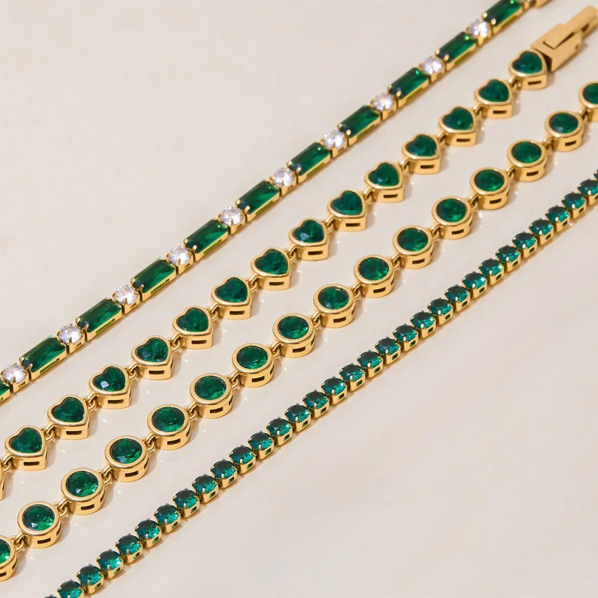 Evelyn Emerald Bracelets