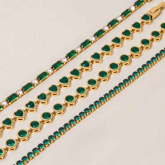 Evelyn Emerald Bracelets