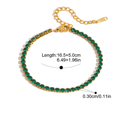 Evelyn Emerald Bracelets