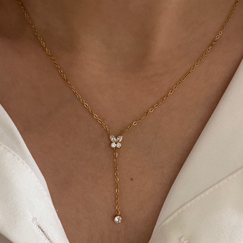 Butterfly Drop Necklace