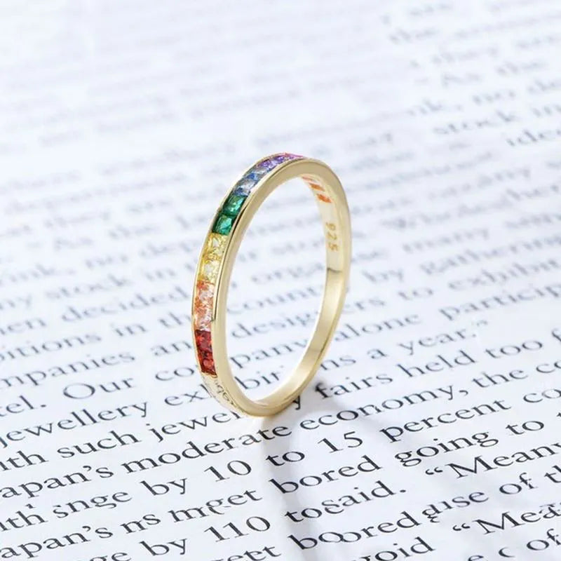 Sera Rainbow Ring in 925 Silver