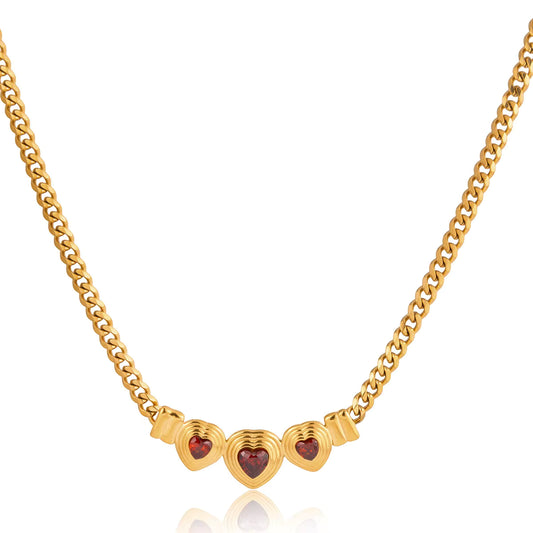 Red Trio Necklace