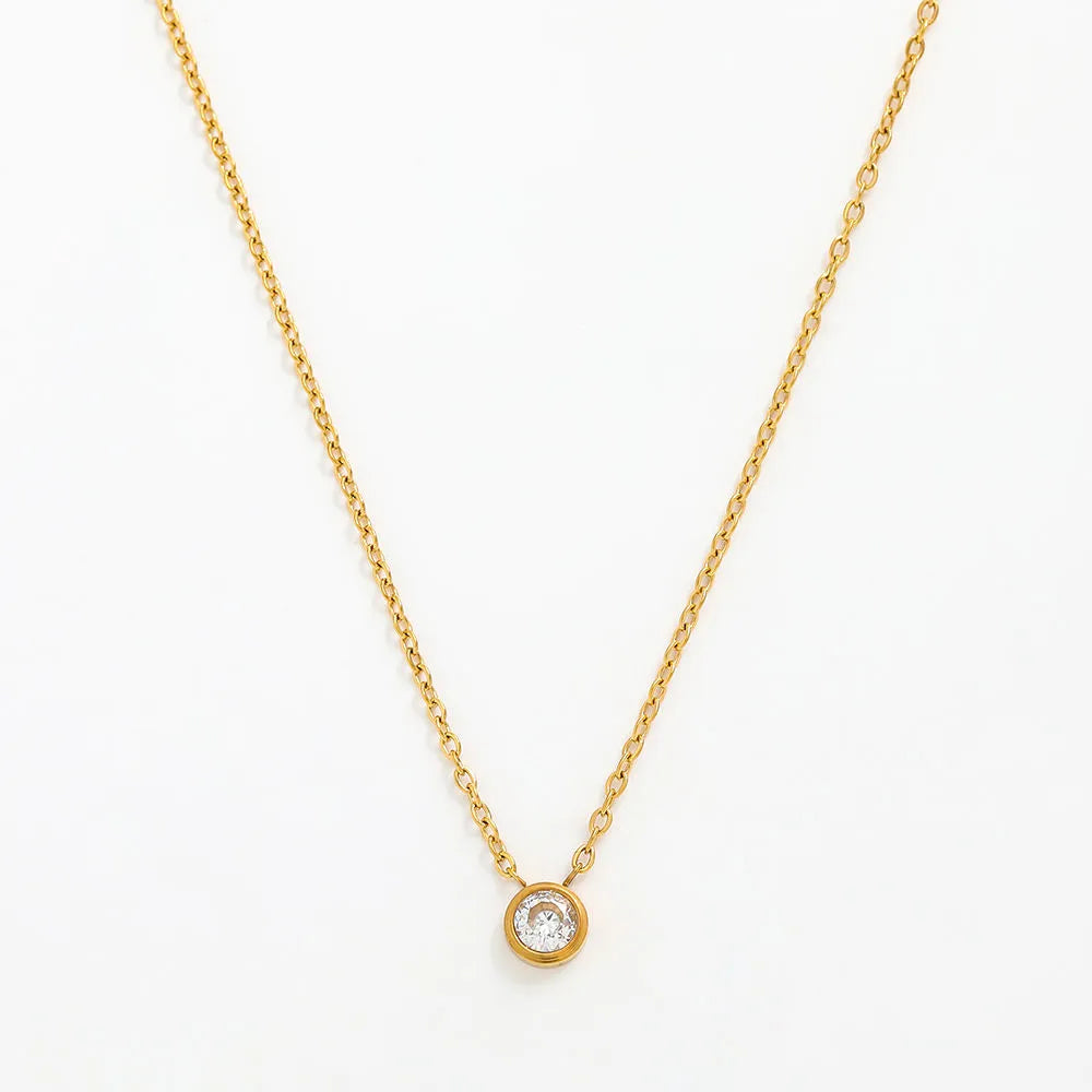 Zelca Mini Solitaire Necklace