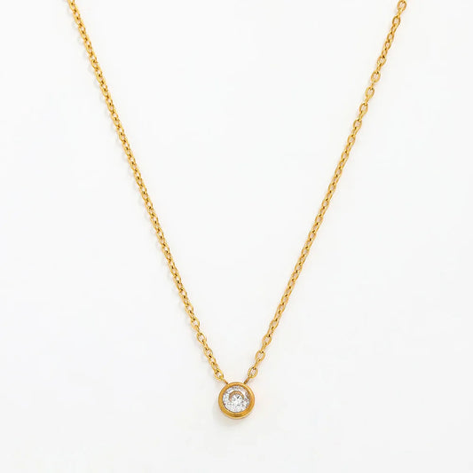 Zelca Mini Solitaire Necklace
