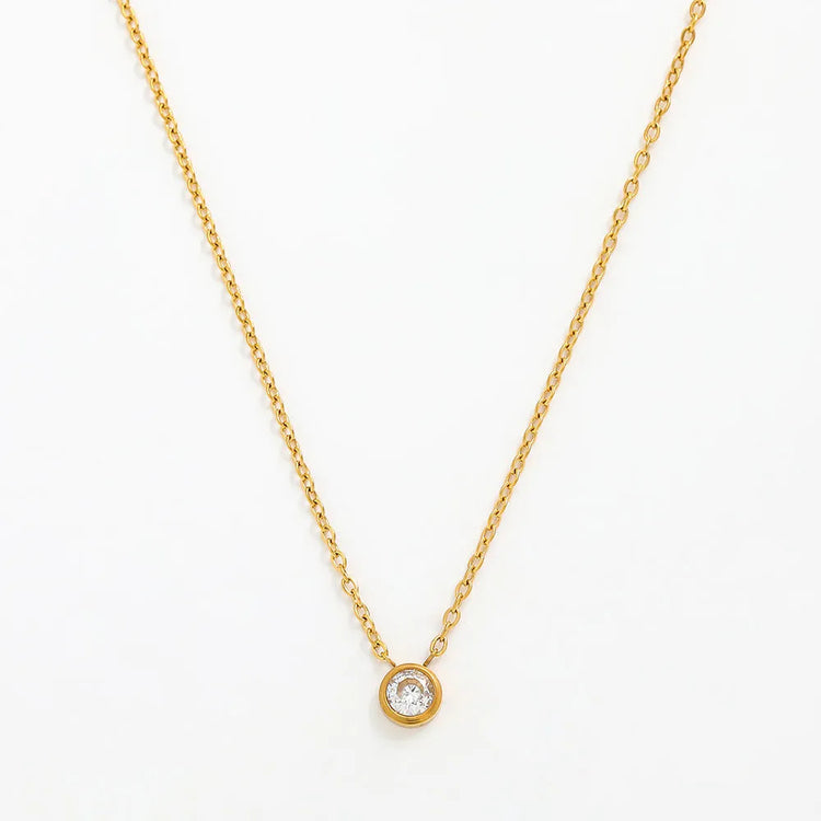 Zelca Mini Solitaire Necklace