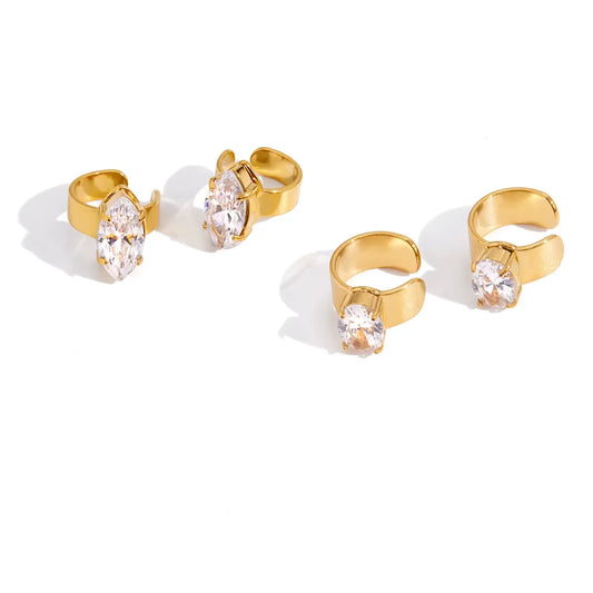 Solitaire Ear-Cuffs (A Pair)
