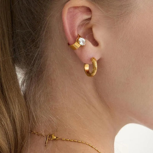Solitaire Ear-Cuffs (A Pair)
