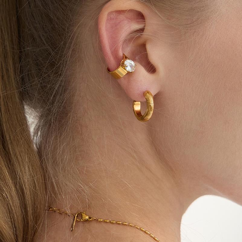 Solitaire Ear-Cuffs (A Pair)