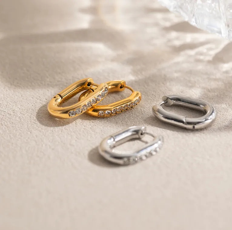Elise Studded Hoops