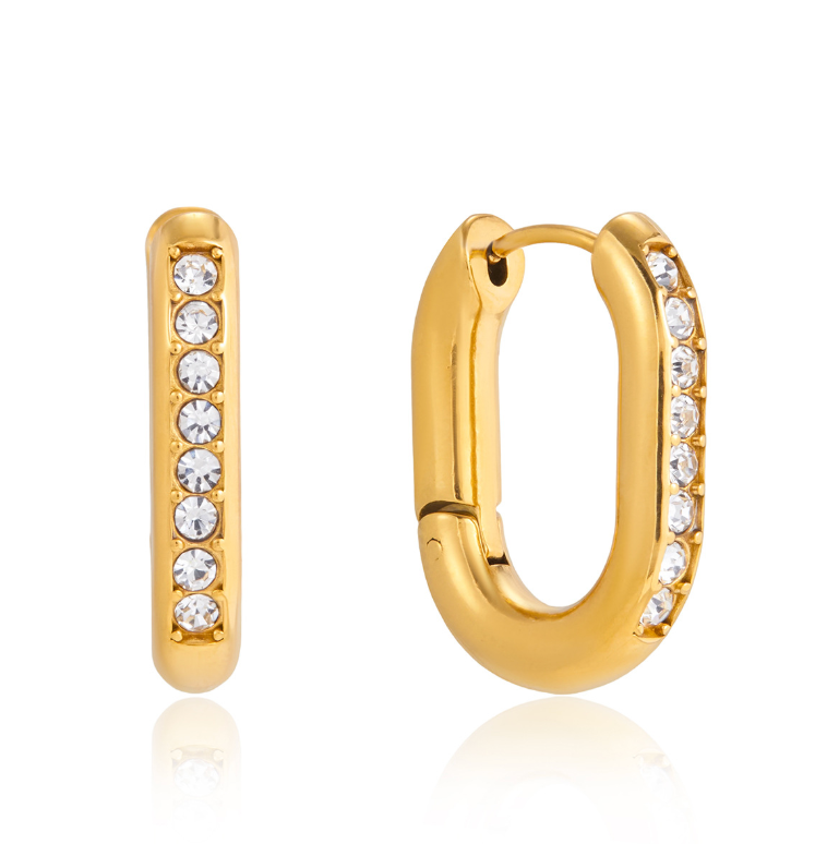 Elise Studded Hoops
