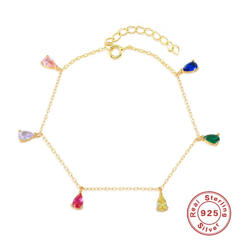 Rainbow Fluid Bracelet in 925 Silver