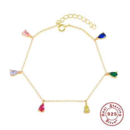 Rainbow Fluid Bracelet in 925 Silver