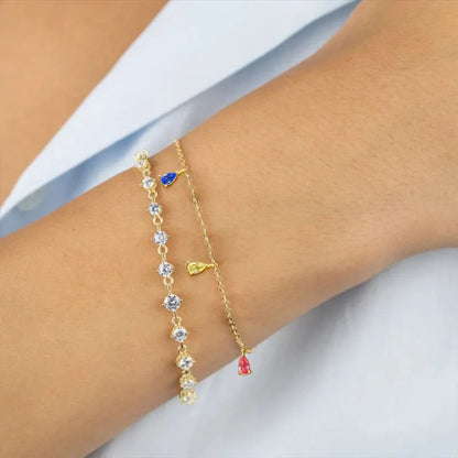 Rainbow Fluid Bracelet in 925 Silver