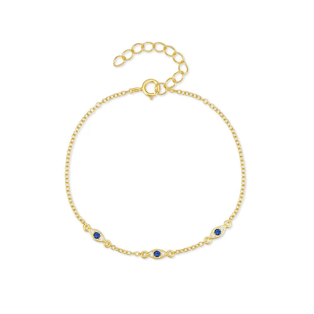 Evil Eye Fluid Bracelet in 925 Silver