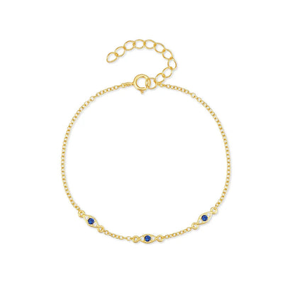 Evil Eye Fluid Bracelet in 925 Silver