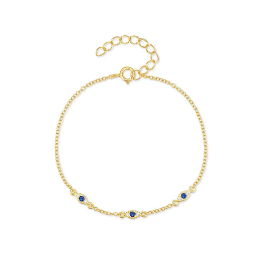 Evil Eye Fluid Bracelet in 925 Silver
