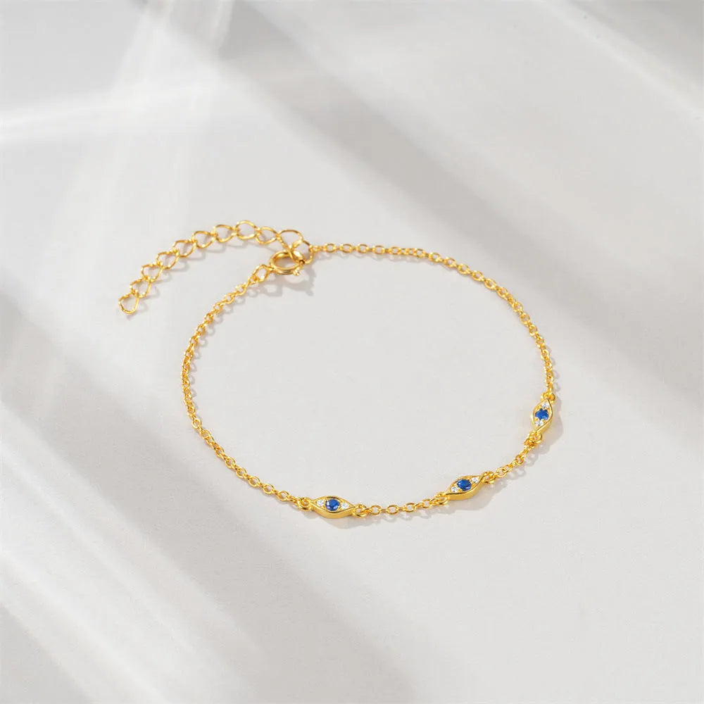 Evil Eye Fluid Bracelet in 925 Silver