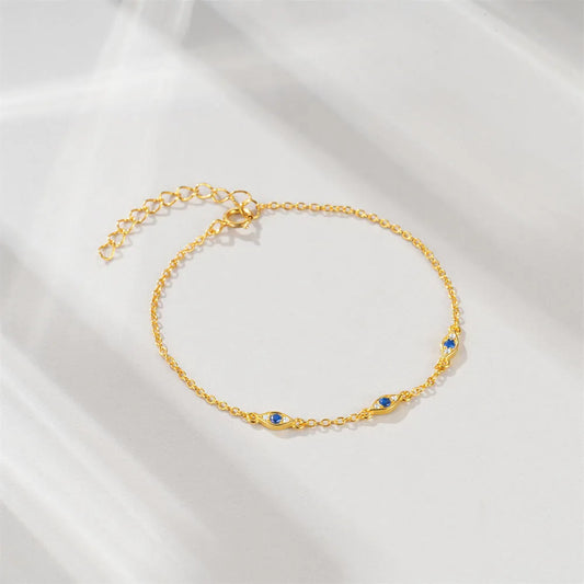 Evil Eye Fluid Bracelet in 925 Silver