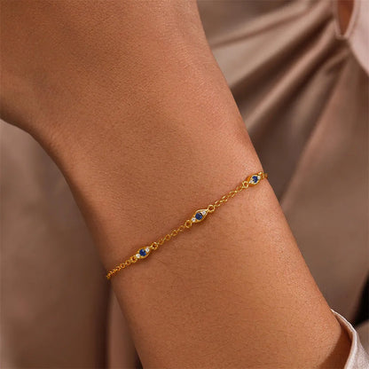 Evil Eye Fluid Bracelet in 925 Silver
