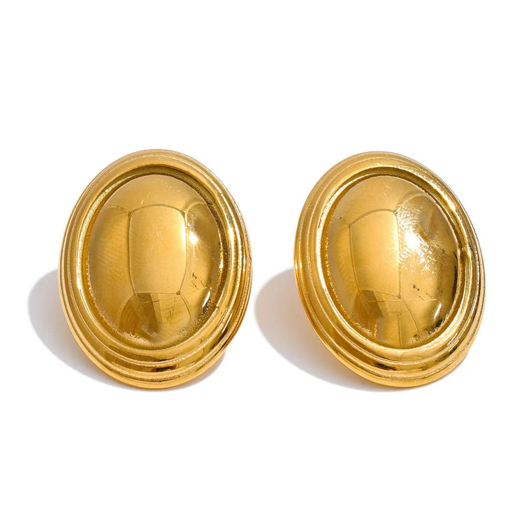 Oval Goldie Studs