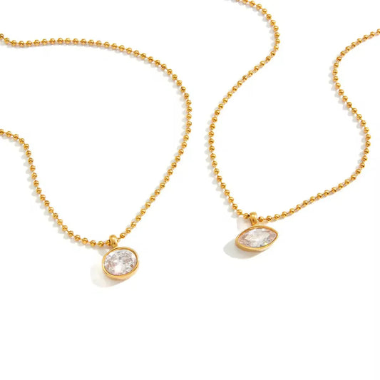 Selene Ball Chain Solitaire Necklace