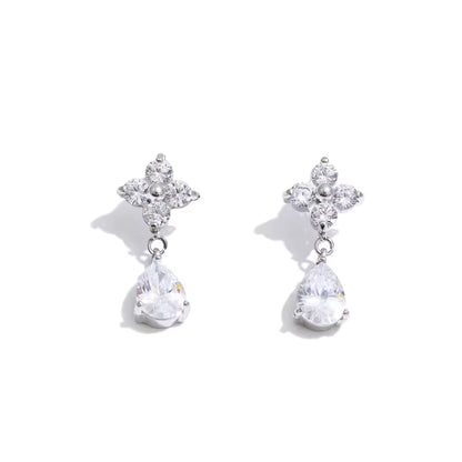 Clover Pear Dangling Earrings
