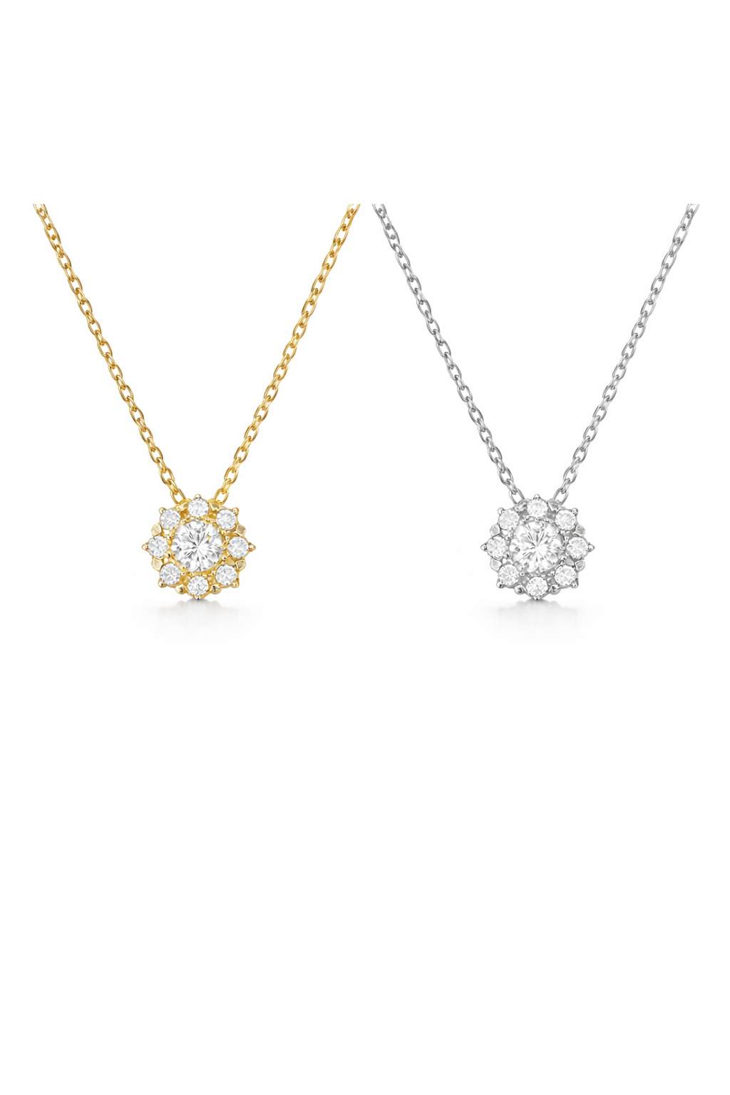 Classic Floral Solitaire Necklace