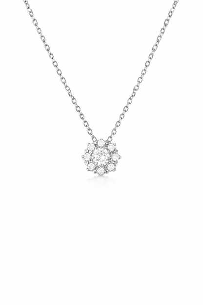 Classic Floral Solitaire Necklace