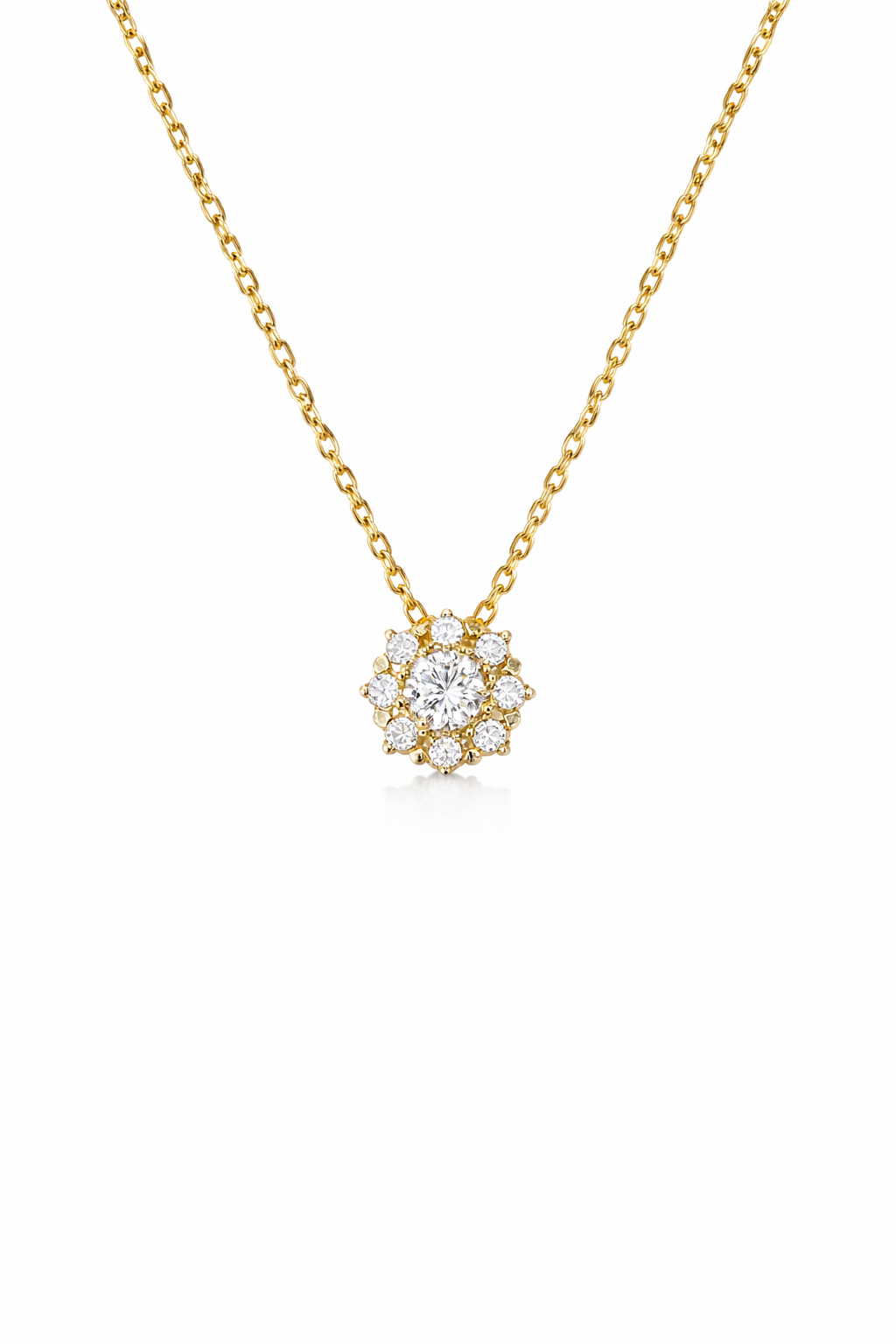 Classic Floral Solitaire Necklace