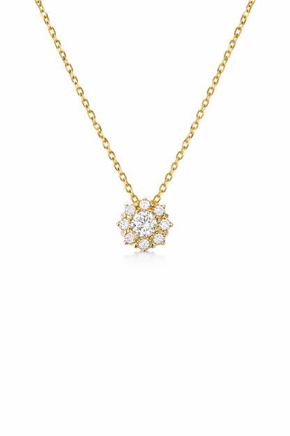 Classic Floral Solitaire Necklace