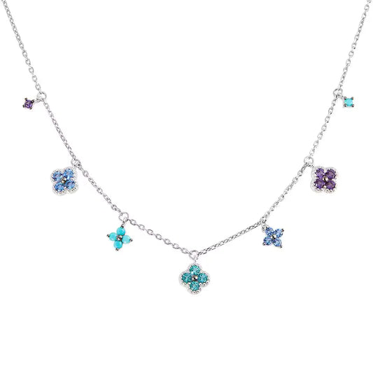 Bespoke Clover Necklace in 92.5 Silver, Purple