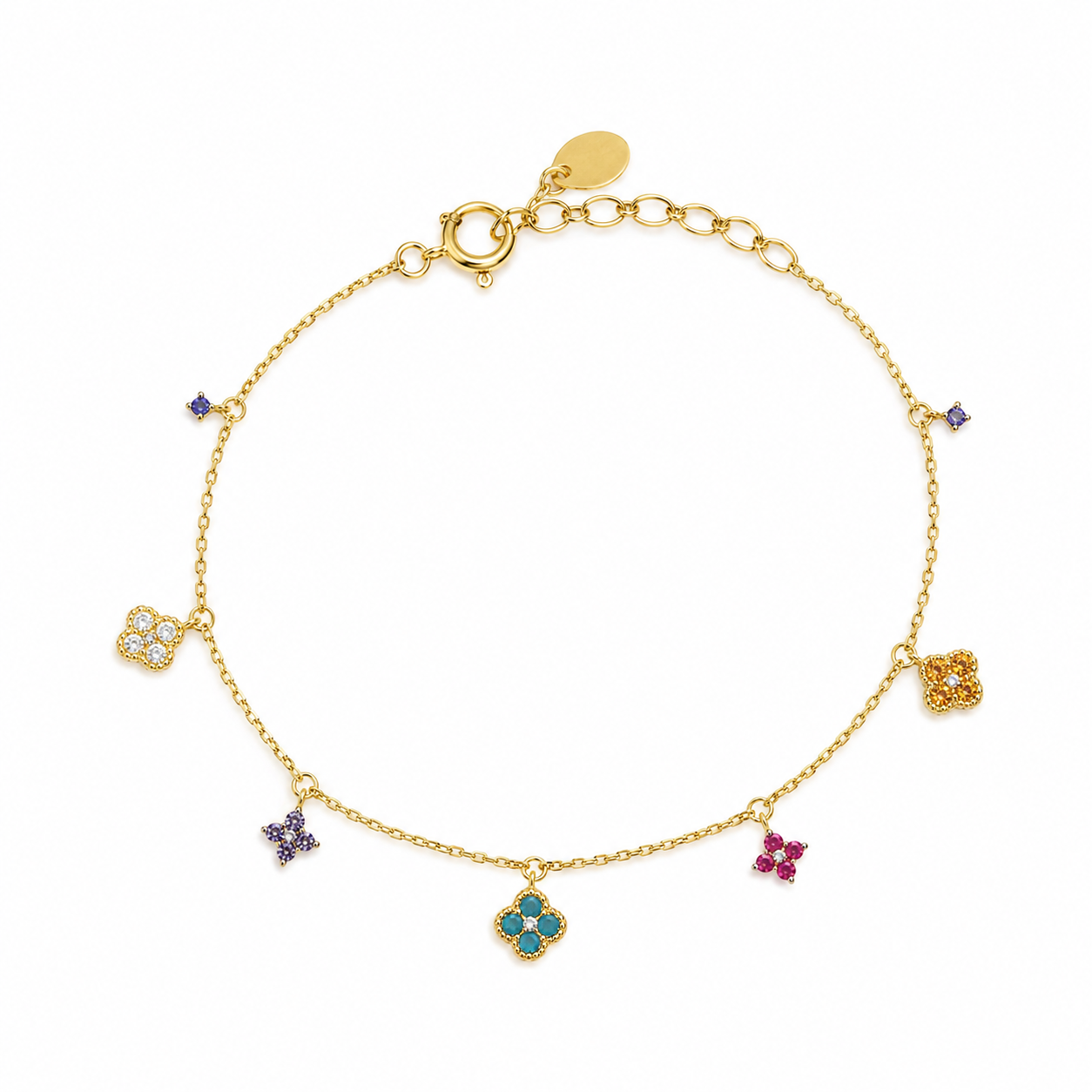 Bespoke Clover Fluid Bracelet in 92.5 Silver